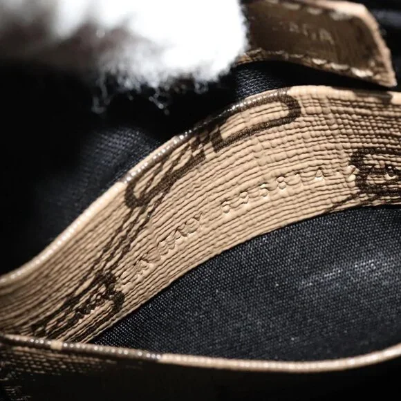 BALENCIAGA Chain Le Cagoule Mini Shoulder Bag Leather Beige Silver Auth bs27430 - Picture 9 of 16